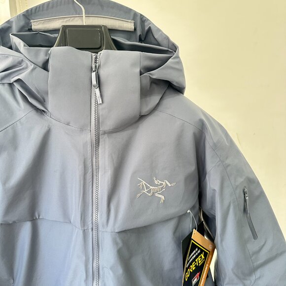 Men's Goose Down Arcteryx Logo Waterproof Warm Hooded Ski Puffer Jacket - Picture 2 of 15